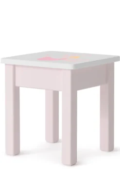 Kinderhocker rosa handbemalt