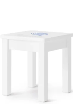 Kinderhocker weiß handbemalt