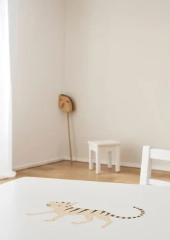 Kindertisch weiß handbemalt