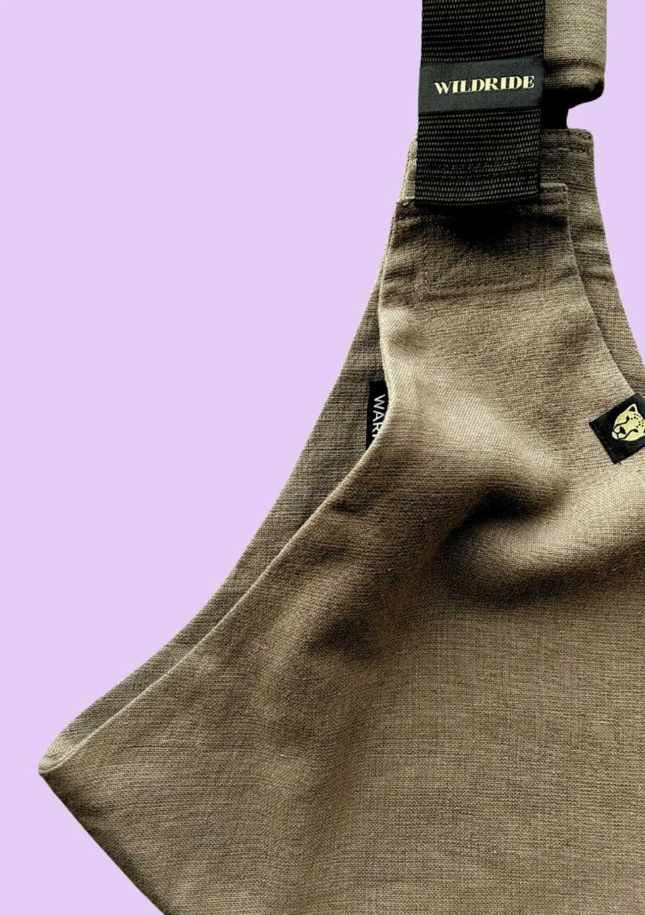 Kindertrage Leinen Camel