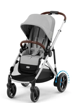 Kinderwagen 'e-Gazelle S' Silver / Stone Grey