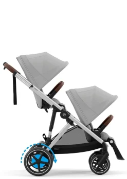 Kinderwagen 'e-Gazelle S' Silver / Stone Grey