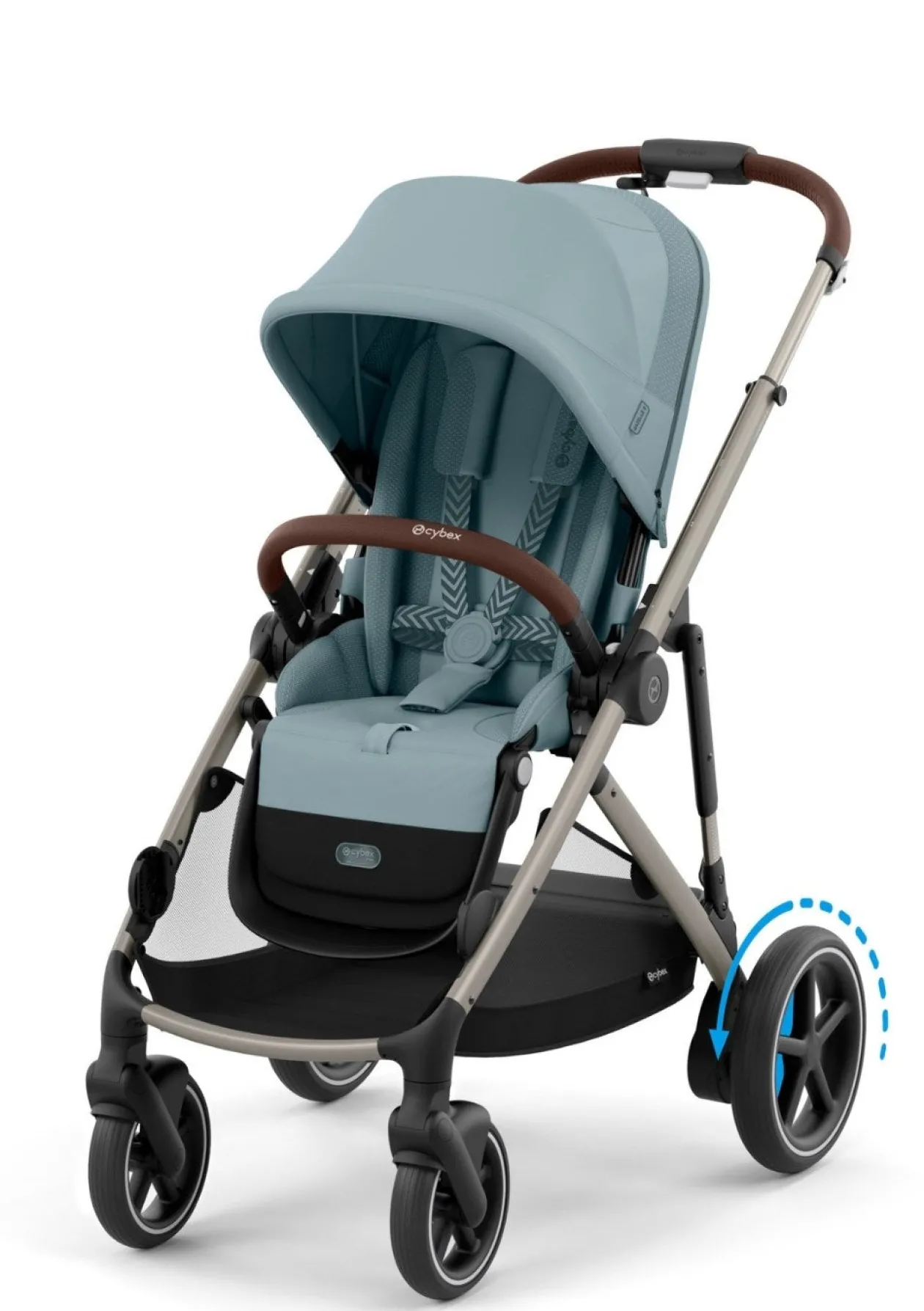 Kinderwagen 'e-Gazelle S' Taupe / Stormy Blue