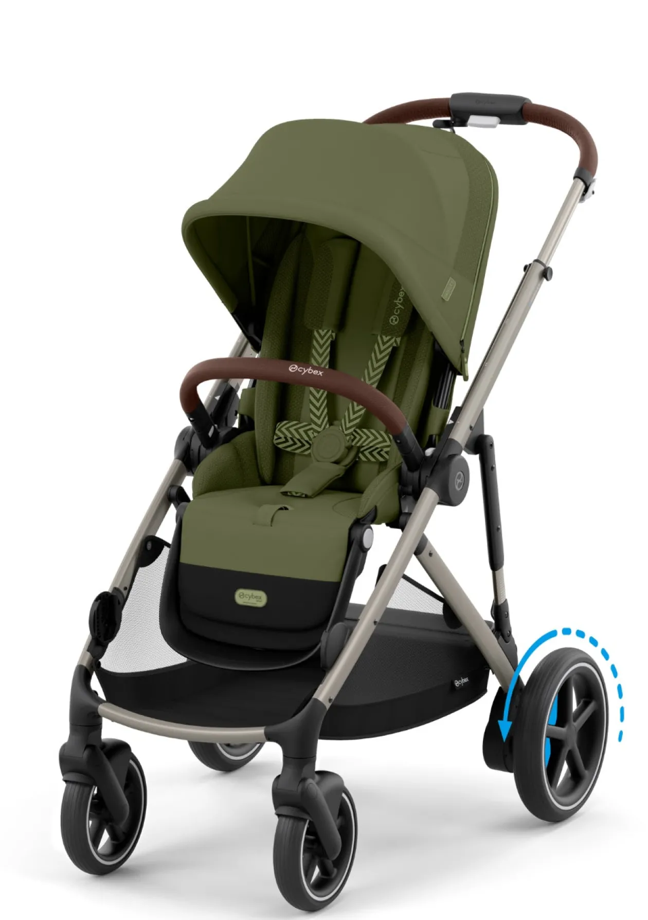 Kinderwagen 'e-Gazelle S' Taupe / Moss Green
