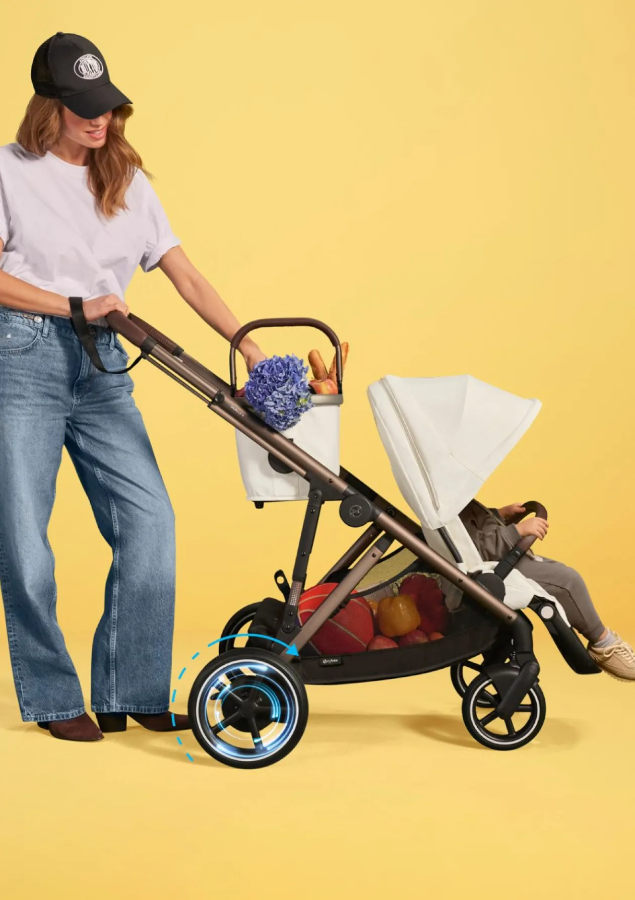 Kinderwagen 'e-Gazelle S' Taupe / Moss Green