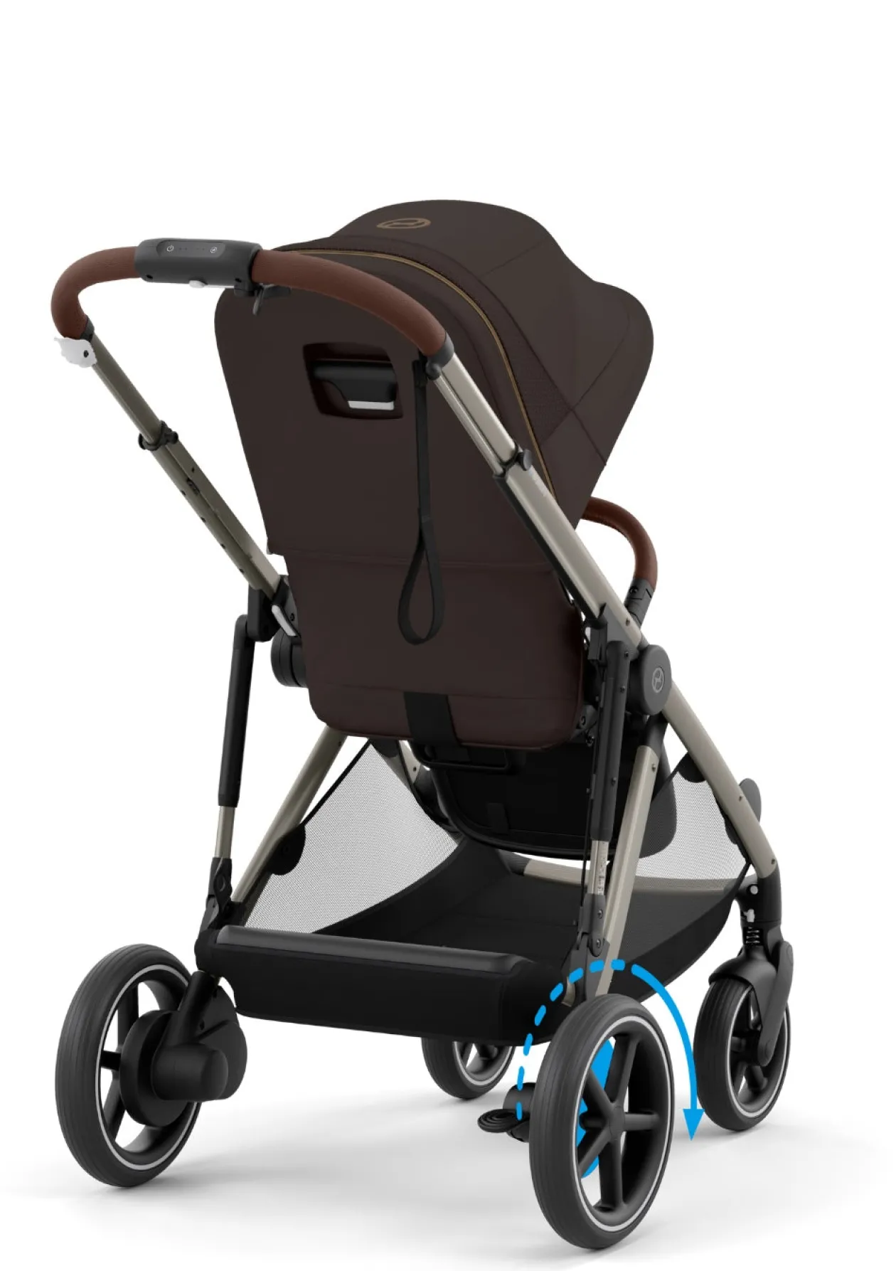Kinderwagen 'e-Gazelle S' Taupe / Chocolate Brown