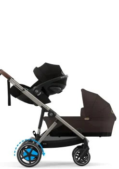 Kinderwagen 'e-Gazelle S' Taupe / Chocolate Brown