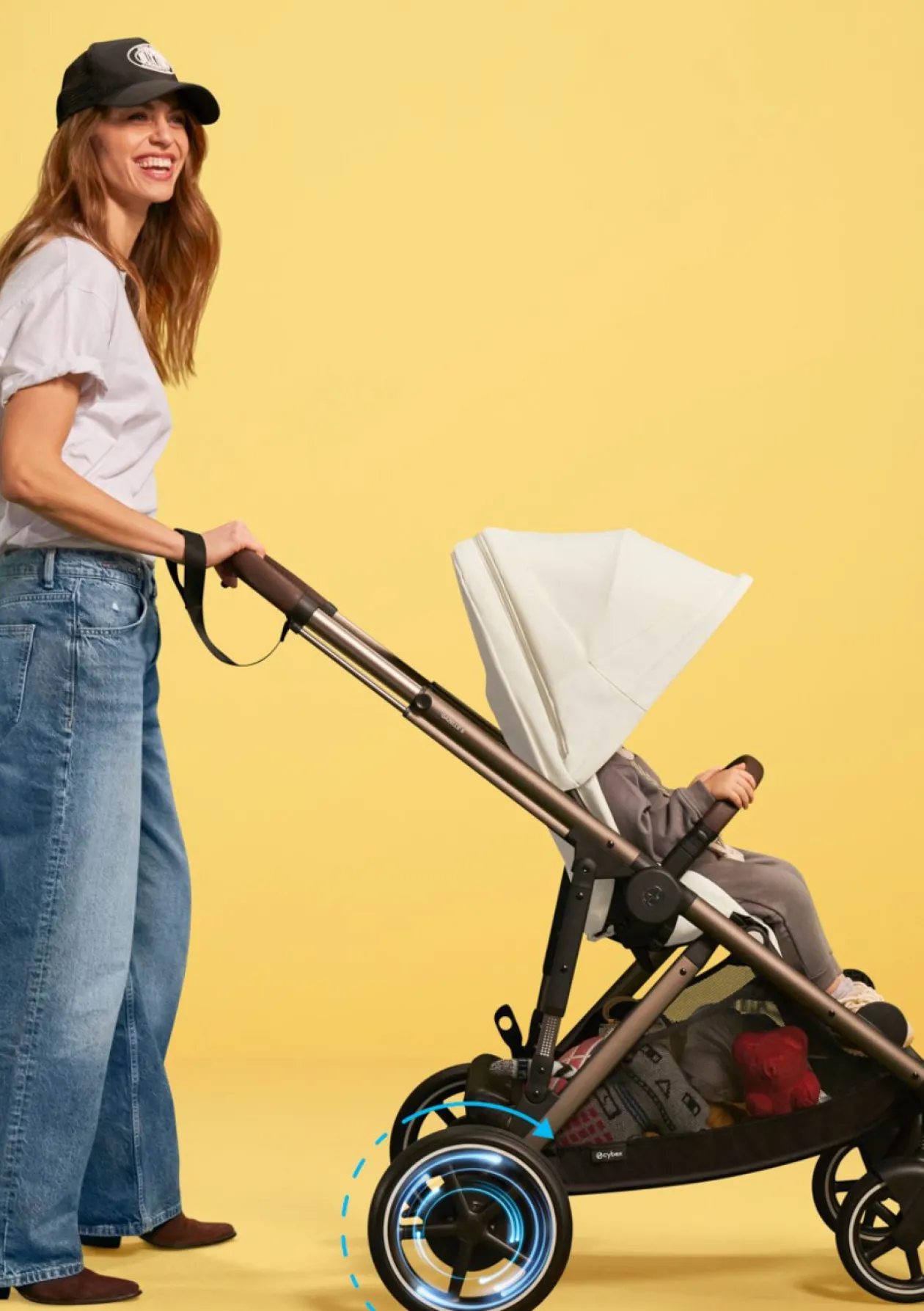 Kinderwagen 'e-Gazelle S' Taupe / Chocolate Brown