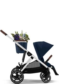 Kinderwagen 'Gazelle S' Silver / Ocean Blue