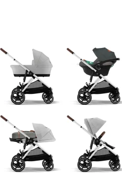 Kinderwagen 'Gazelle S' Silver / Lava Grey