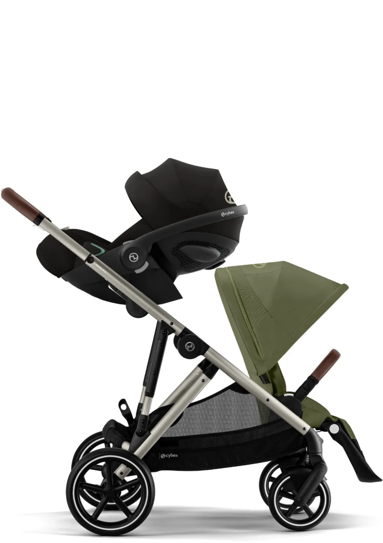 Kinderwagen 'Gazelle S' Taupe / Moss Green