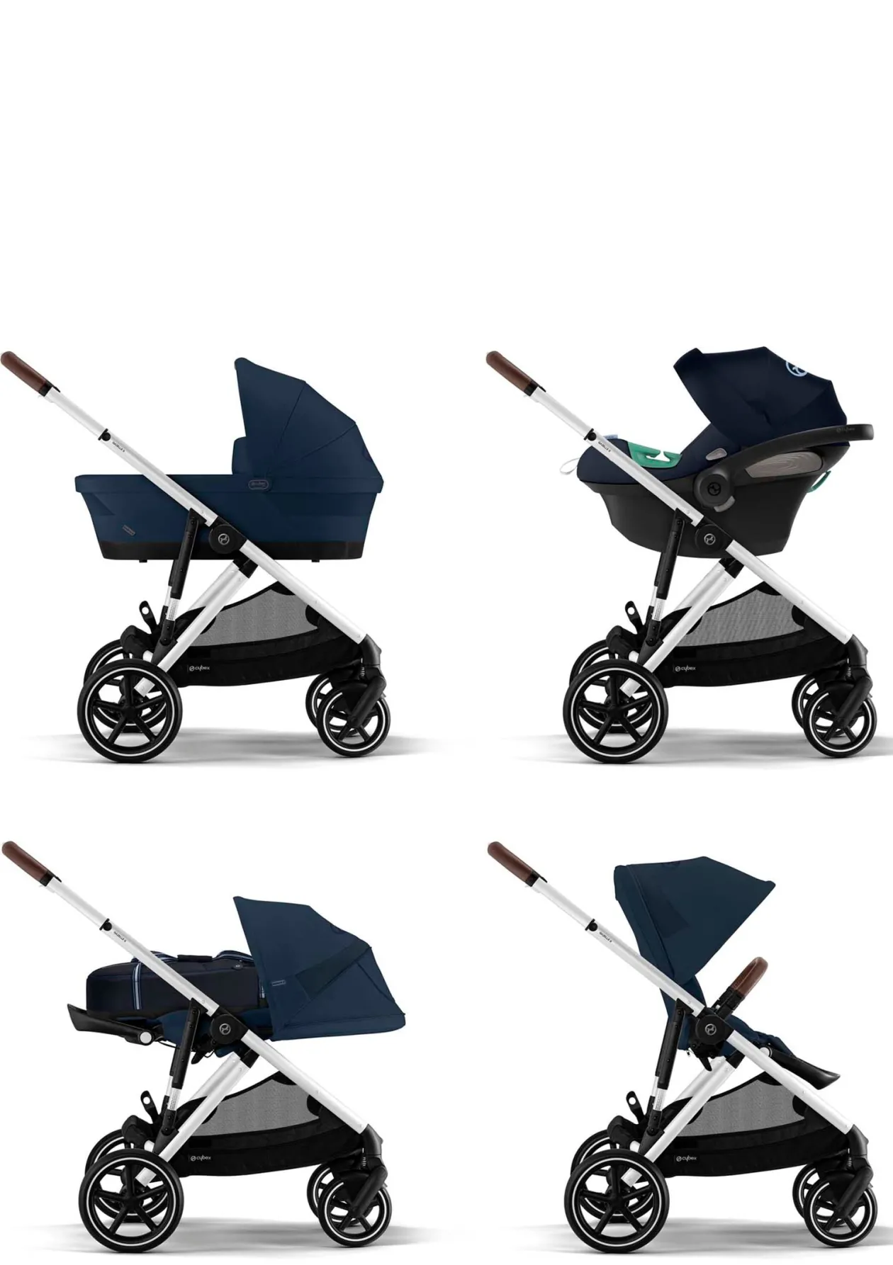 Kinderwagen 'Gazelle S' Taupe / Stormy Blue