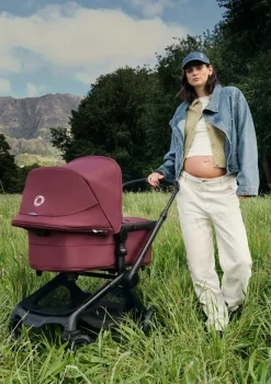 Kinderwagen-Set 'Fox 5 Renew' Schwarz / Dark Cherry