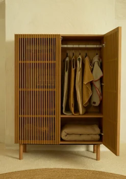 Kleiderschrank 2-türig 'Hai No Ki' Natural Ash