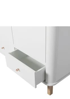 Kleiderschrank 'Wood' 3-türig weiss / Eiche
