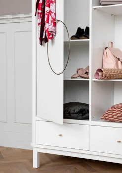 Kleiderschrank 'Wood' 3-türig weiss