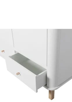 Kleiderschrank 'Wood' 2-türig weiss / Eiche