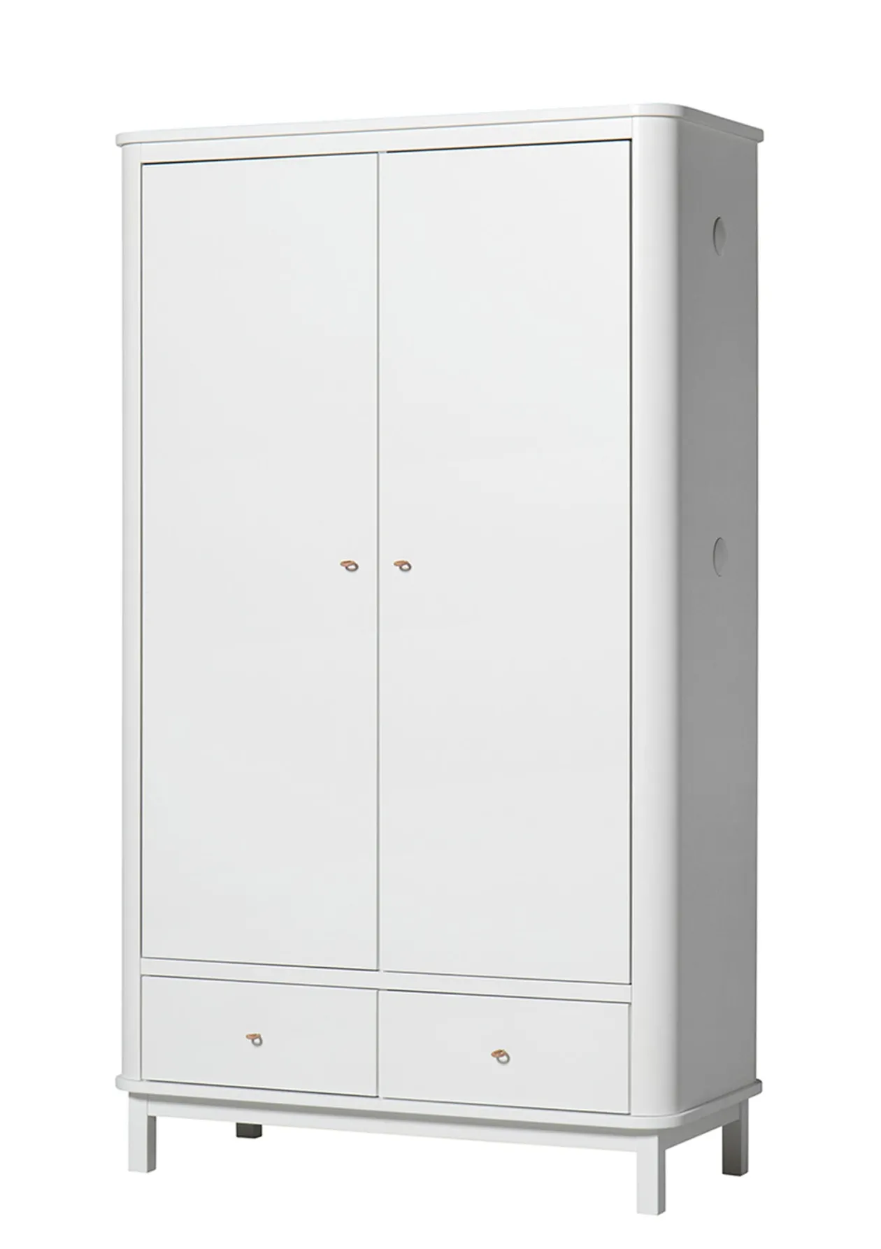 Kleiderschrank 'Wood' 2-türig weiss