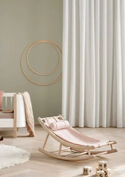 Kleinkind-Wippe 'Wood' Eiche/rosa
