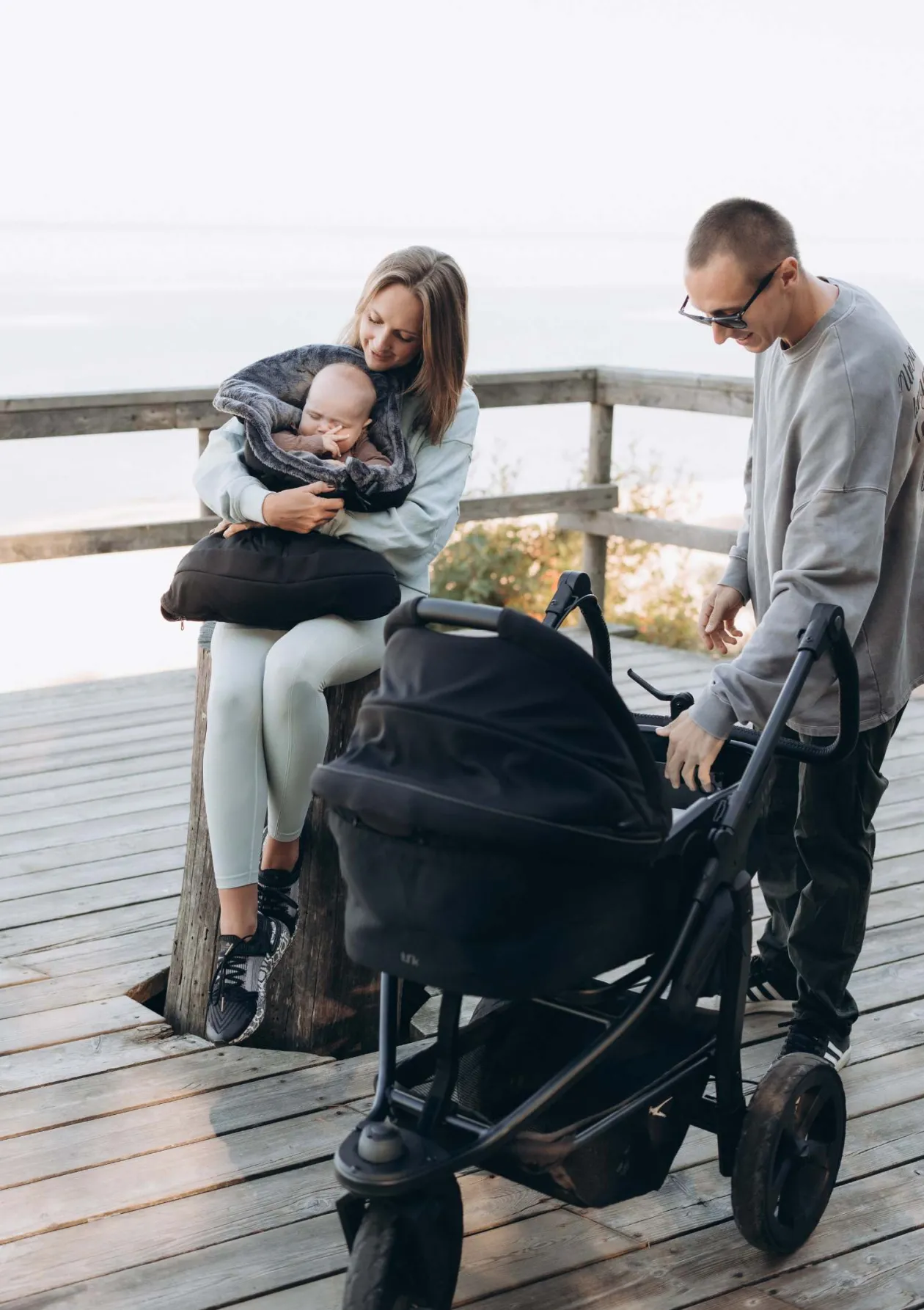 Kombi-Kinderwagen 'Mono 3' Premium Schwarz