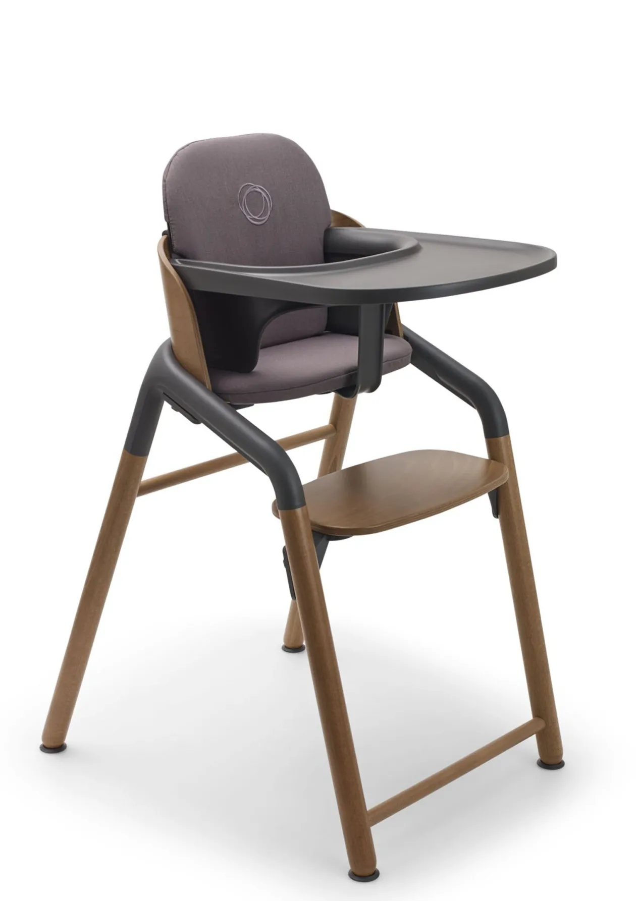 Komplettes Hochstuhl-Set 'Giraffe' warmes Holz / Grau