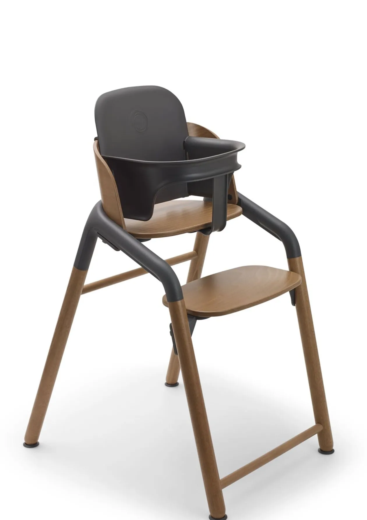 Komplettes Hochstuhl-Set 'Giraffe' warmes Holz / Grau