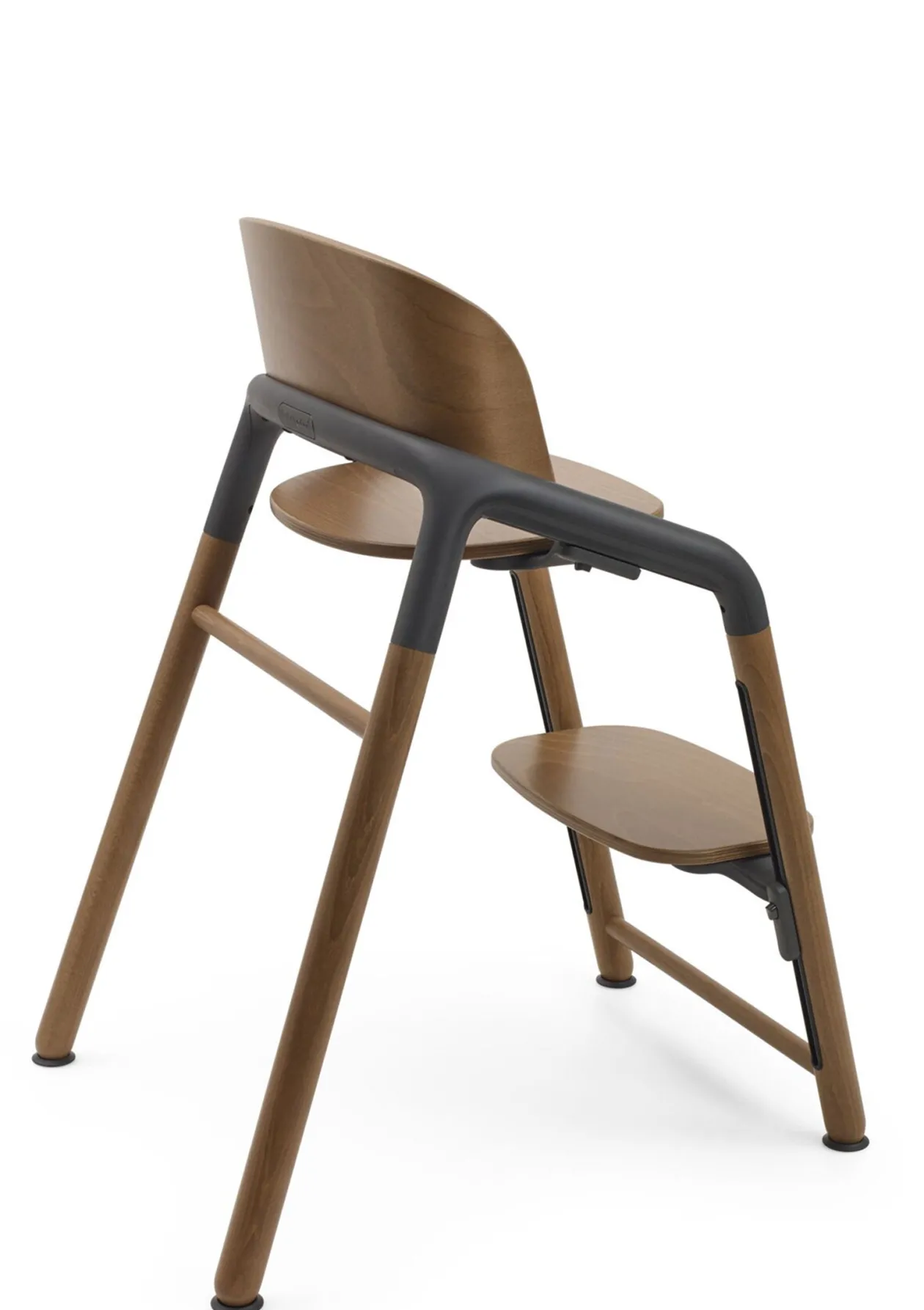 Komplettes Hochstuhl-Set 'Giraffe' warmes Holz / Grau