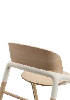 Komplettes Hochstuhl-Set 'Giraffe' neutrales Holz / Weiß