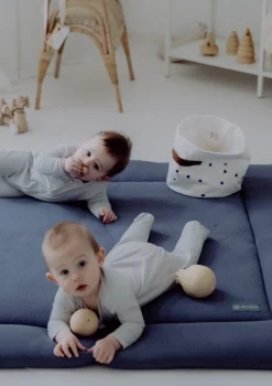 Krabbeldecke Mini Piqué Essential Blau 120 x 120 cm