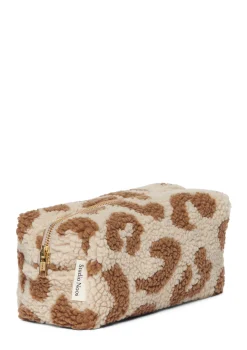 Kulturtasche 'Teddy Pouch' Leopard Ecru