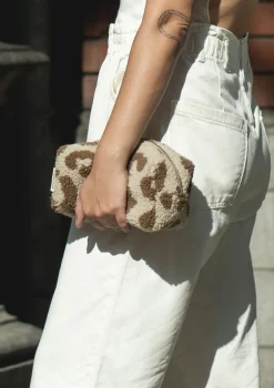 Kulturtasche 'Teddy Pouch' Leopard Ecru
