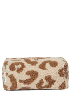 Kulturtasche 'Teddy Pouch' Leopard Ecru