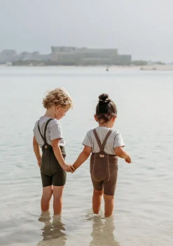 Kurze Strumpfhose mit Trägern cocoa blend