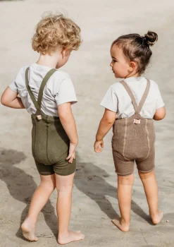 Kurze Strumpfhose mit Trägern cocoa blend