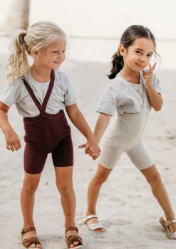 Kurze Strumpfhose mit Trägern cream blend