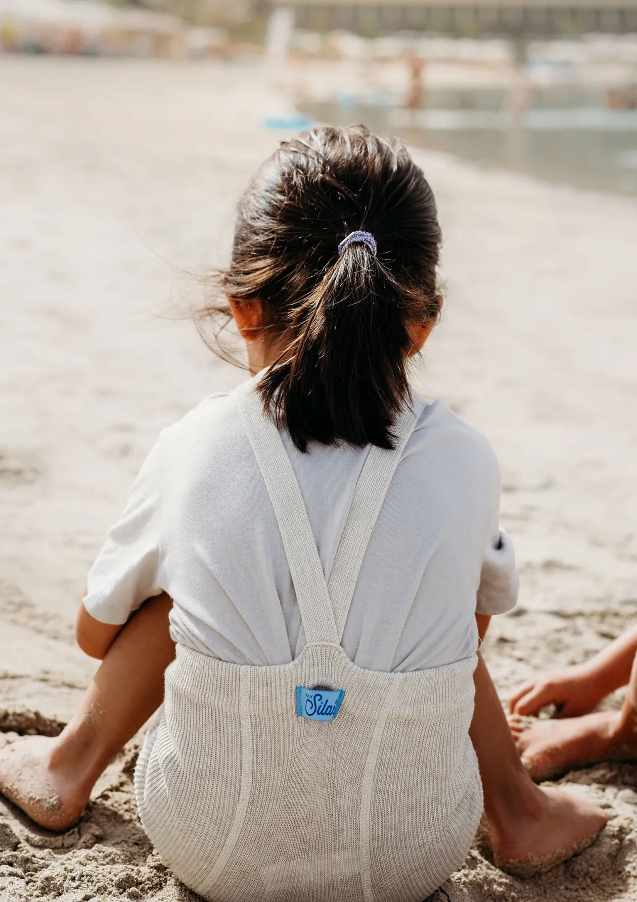 Kurze Strumpfhose mit Trägern cream blend