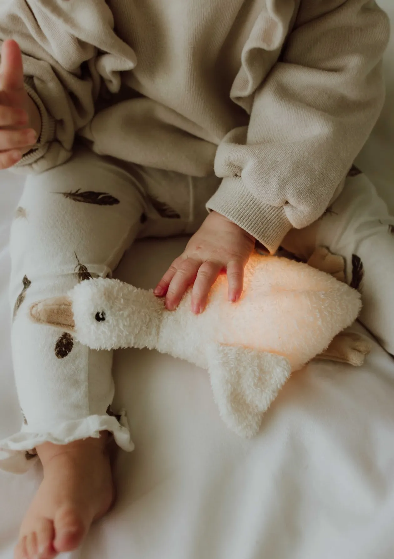 Kuscheltier mit Nachtlicht 'Liva' beige