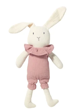 Kuscheltier Musselin Hase Bella Natur-Altrosa