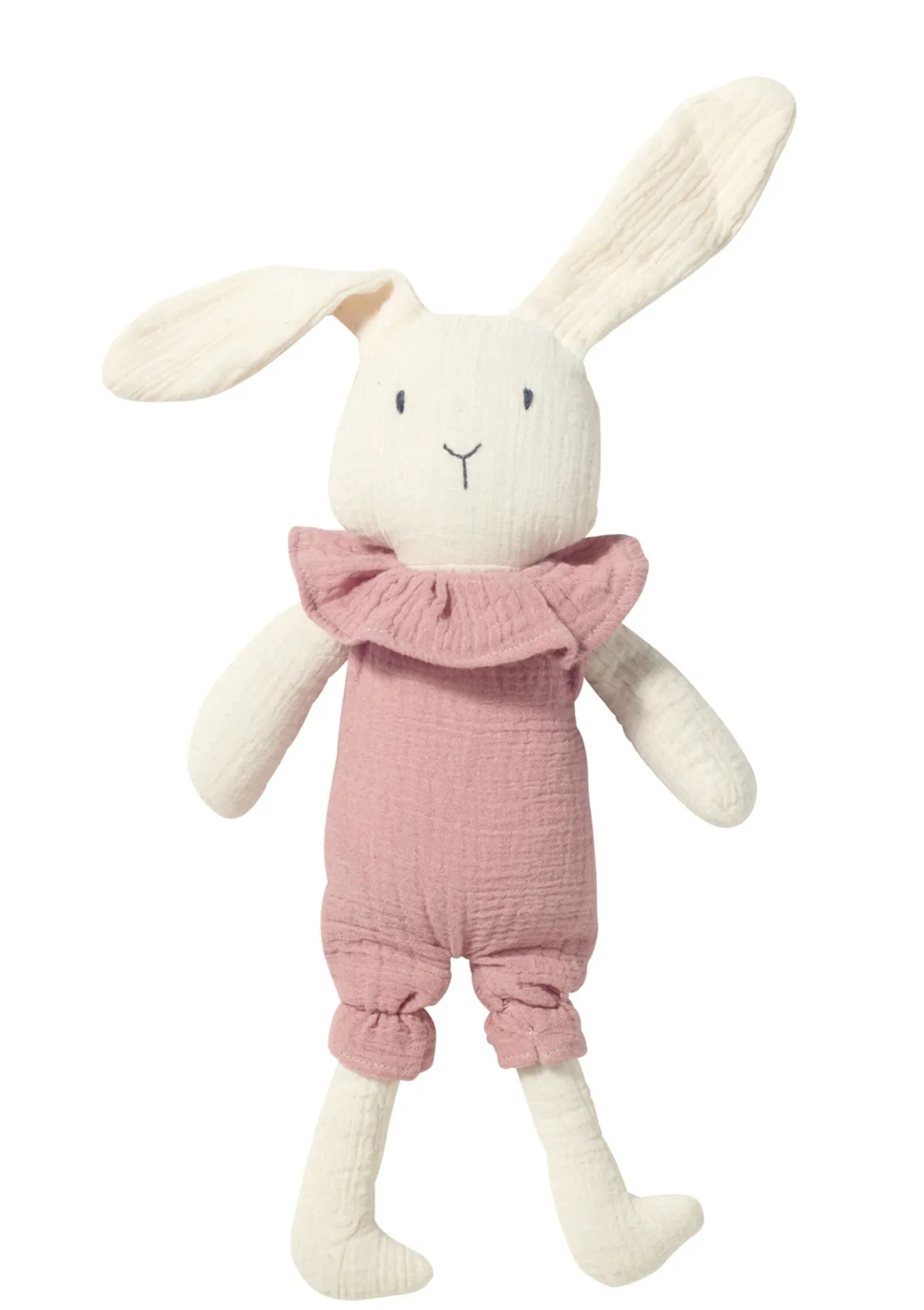 Kuscheltier Musselin Hase Bella Natur-Altrosa