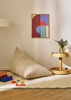 Lounger Sitzsack Cord Creme Beige