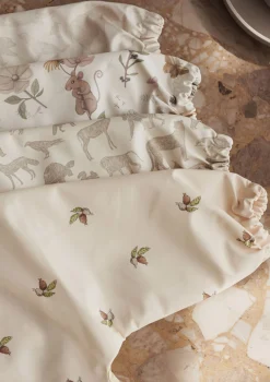 Lätzchen mit Ärmeln 'Animals' Nougat