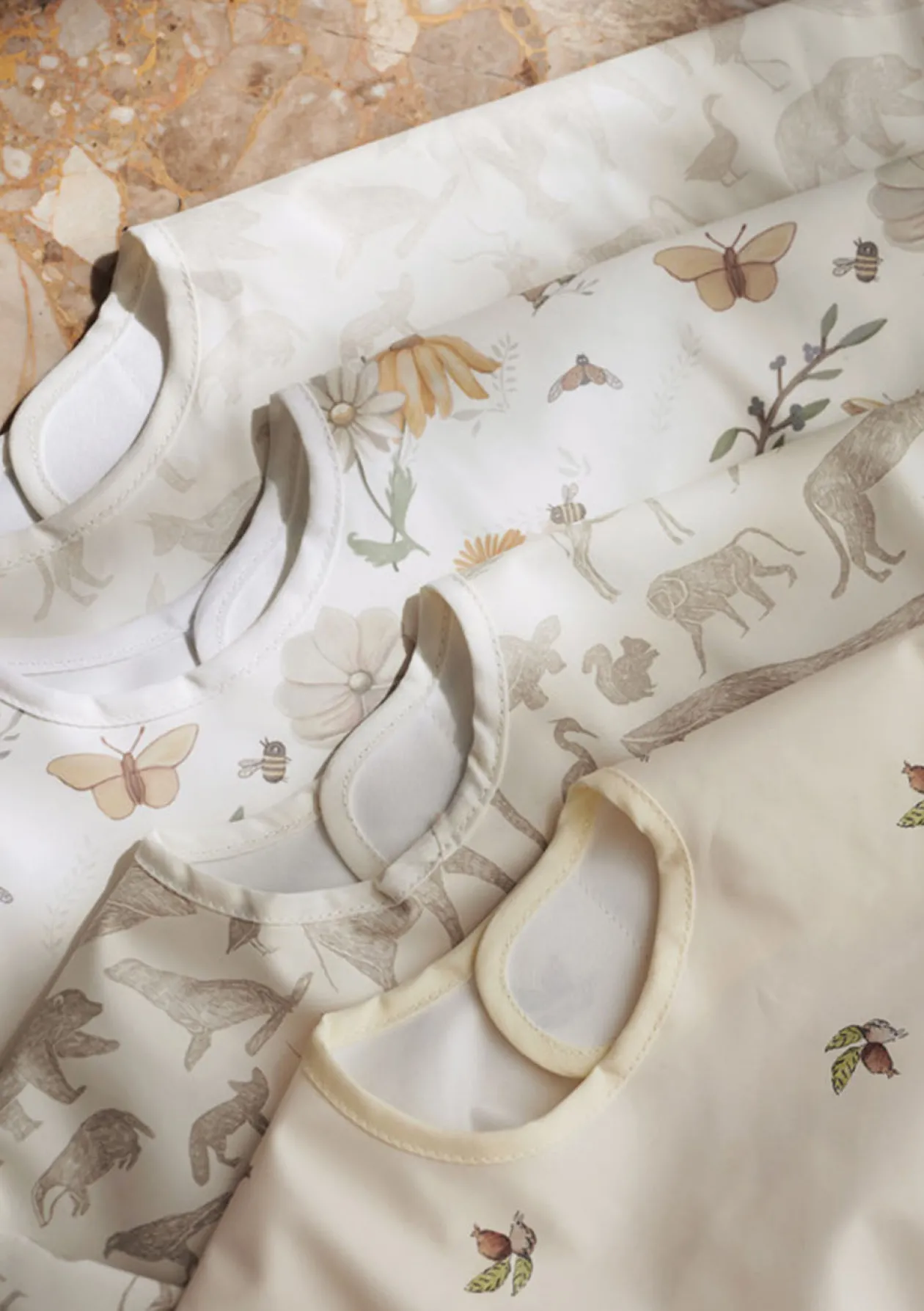 Lätzchen mit Ärmeln 'Animals' Olive Green