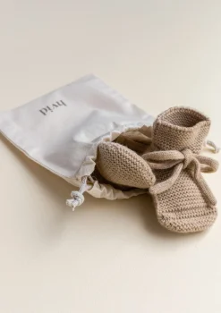 Merino Baby Booties Sand