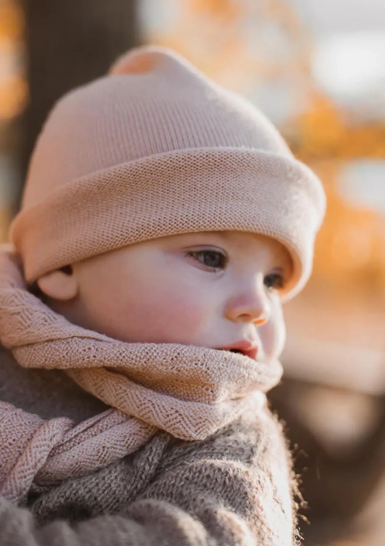 Merino Beanie 'Efa' apricot