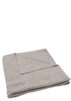 Merino Decke 'Weave Knit' Funghi 150 x 100 cm