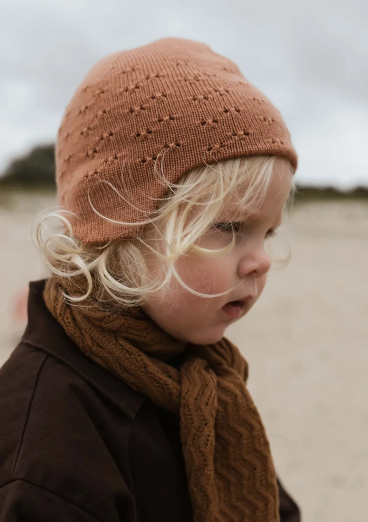 Merino Mütze 'Dua' Terracotta