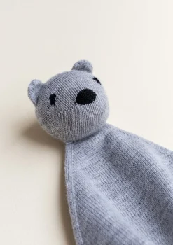 Merino Schmusetuch Teddy Tokki Grey Mélange