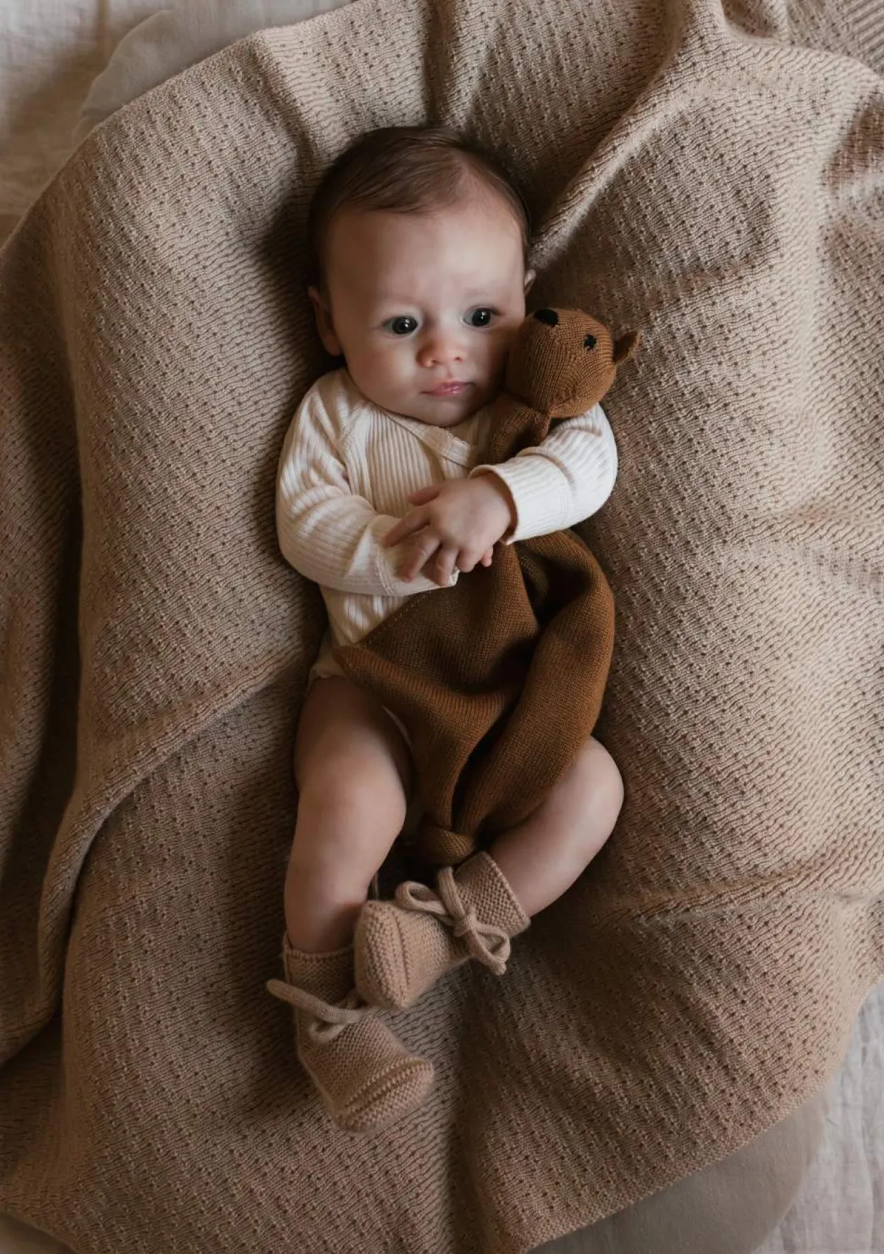 Merino Schmusetuch 'Teddy Tokki' Cream