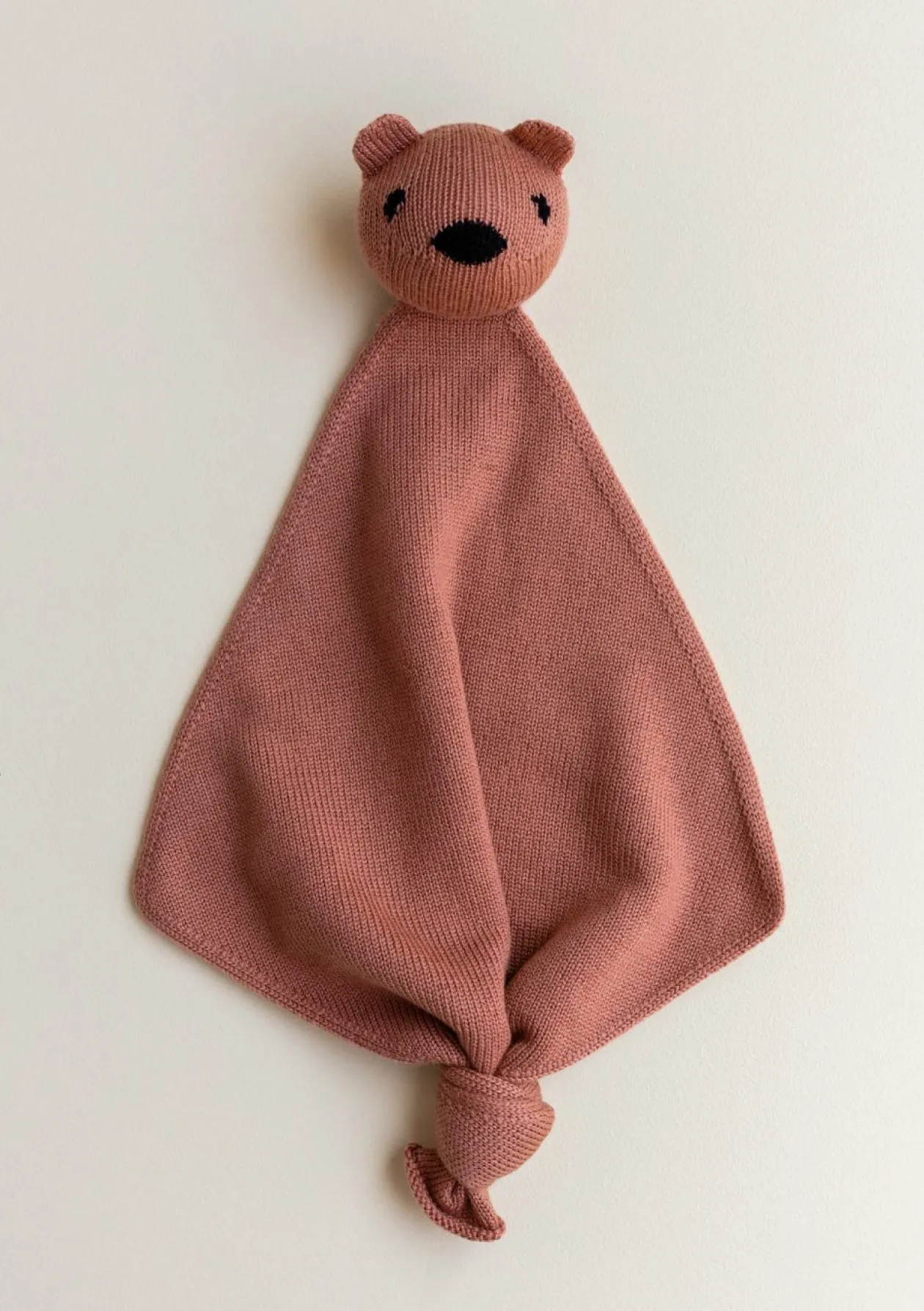 Merino Schmusetuch 'Teddy Tokki' Brick