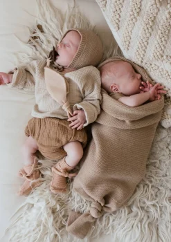 Merino Strick-Pucksack 'Cocoon' Apricot